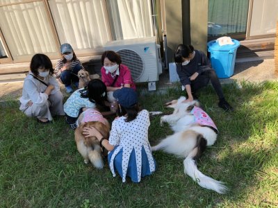 子ども達とセラピー犬